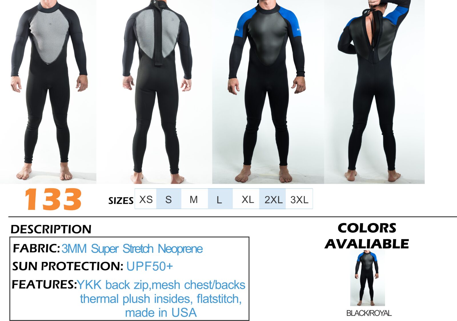 133 Ocean Tec Wetsuits and Rashguards Made in the USA